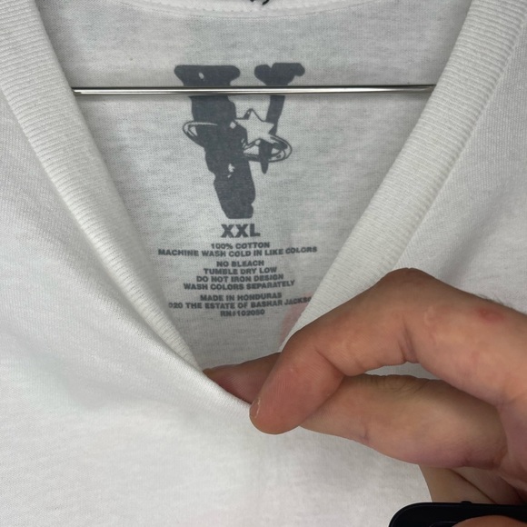 VLONE Stop Snitching on The Woo Pop Smoke T-Shirt White Red Graphic Tee XXL - Picture 5 of 5